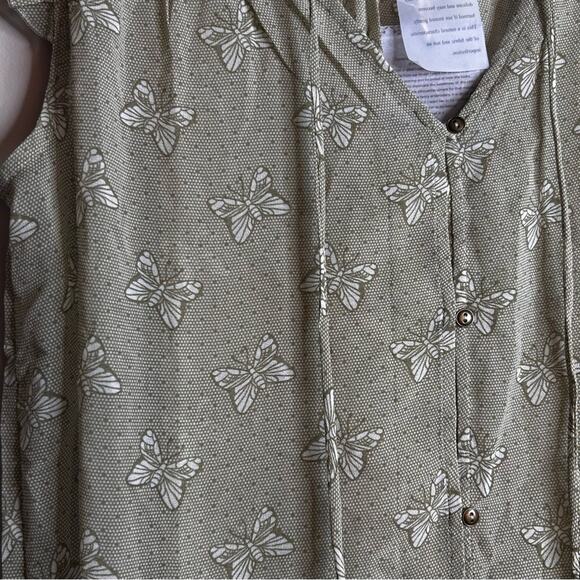 NWT Matilda Jane Green Butterfly Sleeveless Sheer Tank Top Medium - Picture 6 of 7